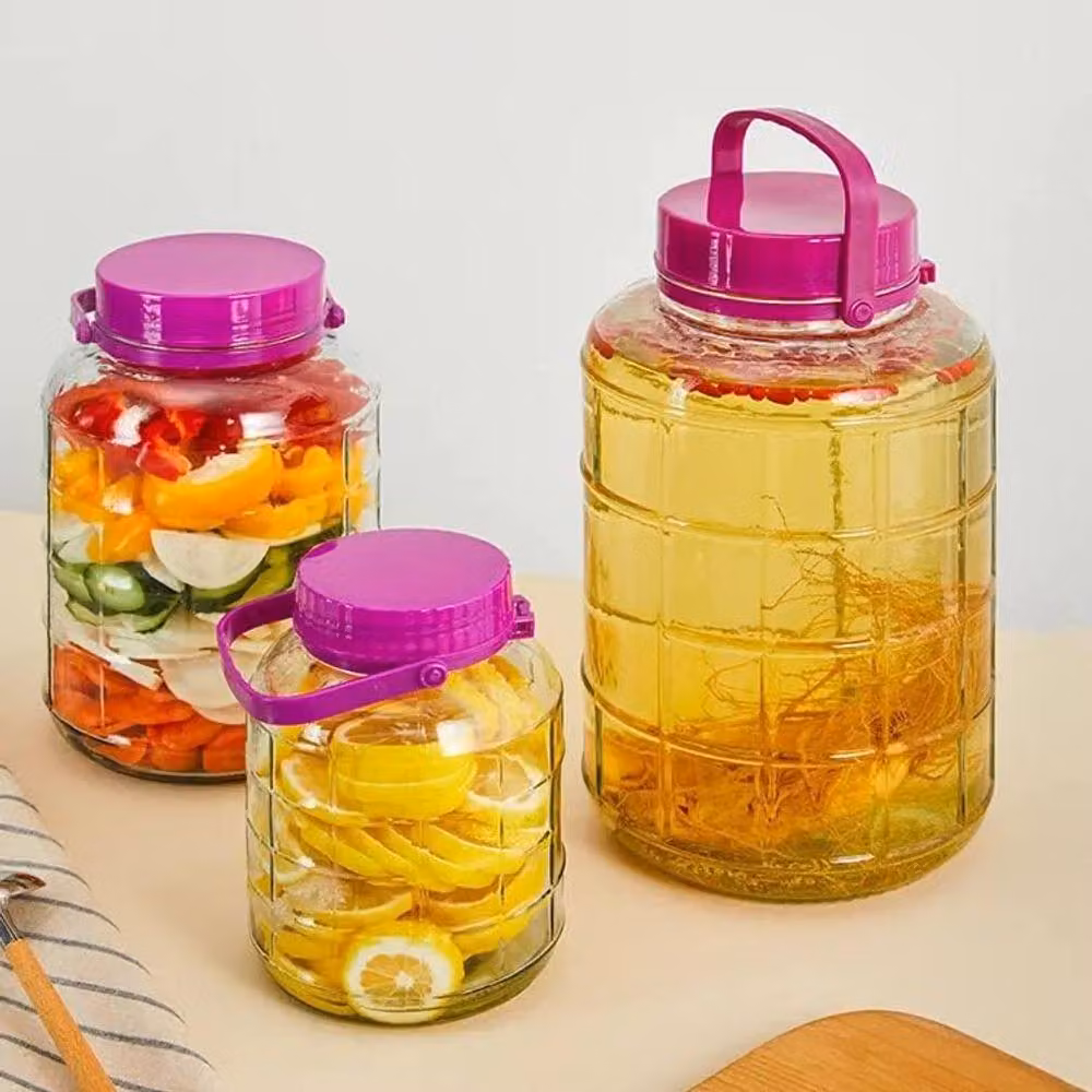 ATEK Transparent Glass Food Storage Canister with Airtight Lid, 5 l – 10