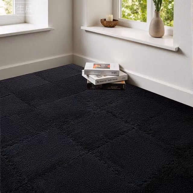 Lifeideas 12 Piece Plush Interlocking Foam Mats in Black