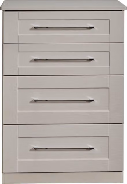 2U Ripon Ready Assembled 4 Drawer Deep Chest in Taupe