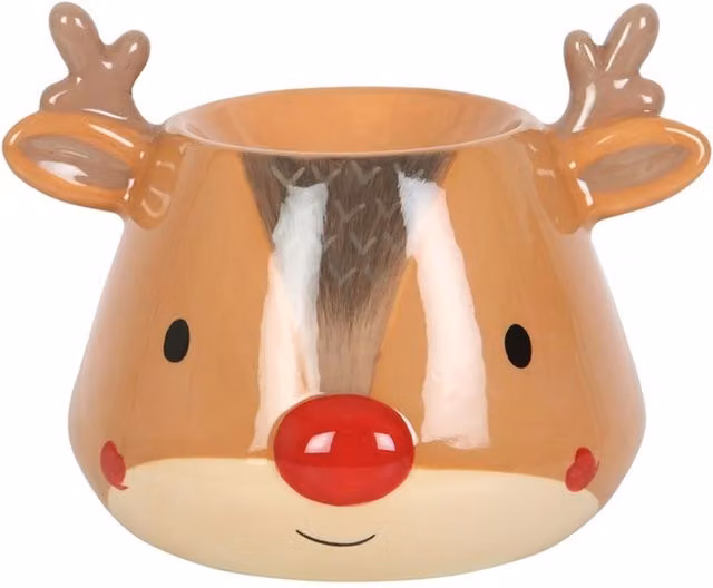 KDMK Brown Ceramic Reindeer Tabletop Oil Burner