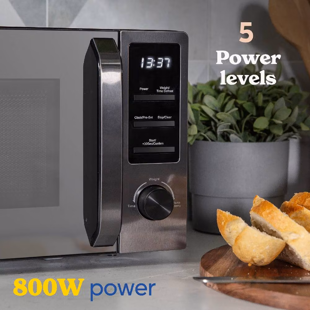 Russell Hobbs 20L Digital Solo Microwave in Black and Grey with 800W Power and Automatic Programs RHM2028DS – 4