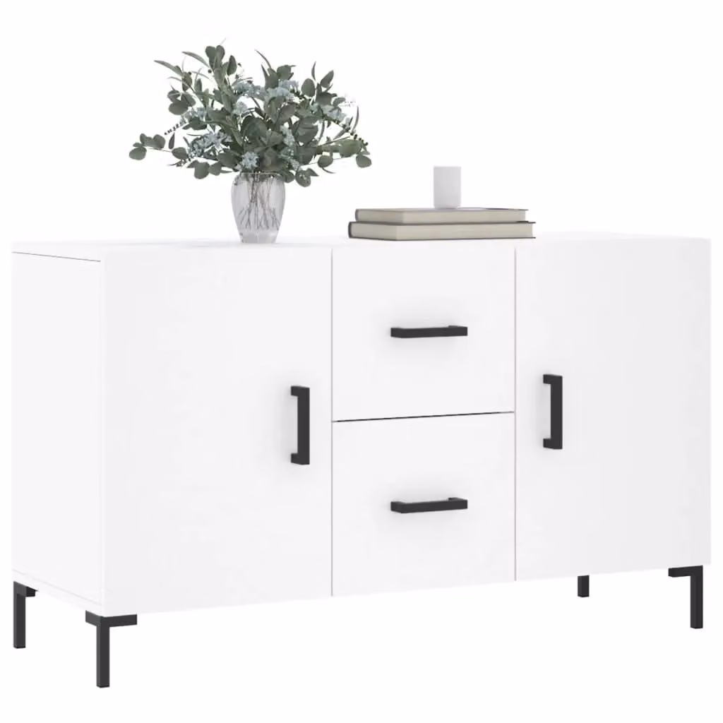 Berkfield Home Modern White Matt Sideboard W/D/H: 100 x 36 x 60 cm – 2