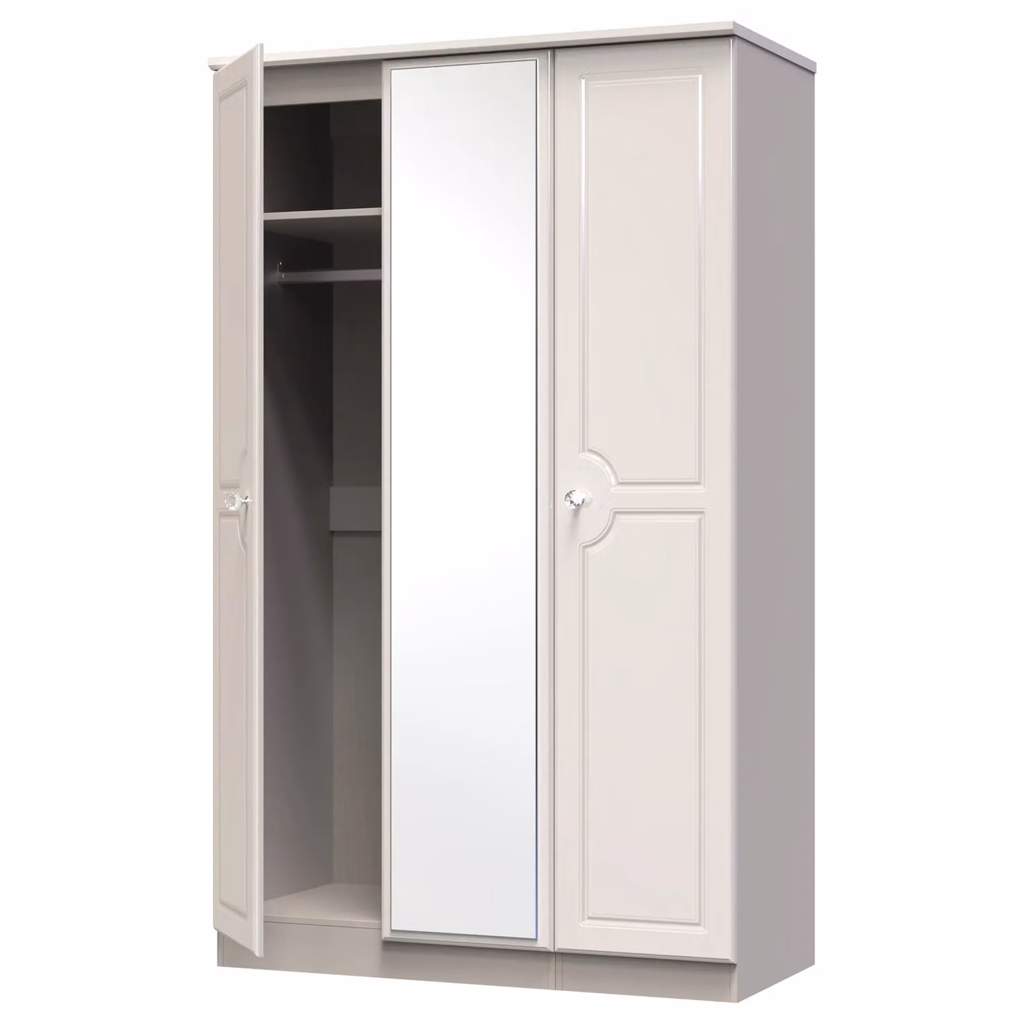Ready Assembled 2 U Stratford Triple Mirror Wardrobe in Taupe – 2