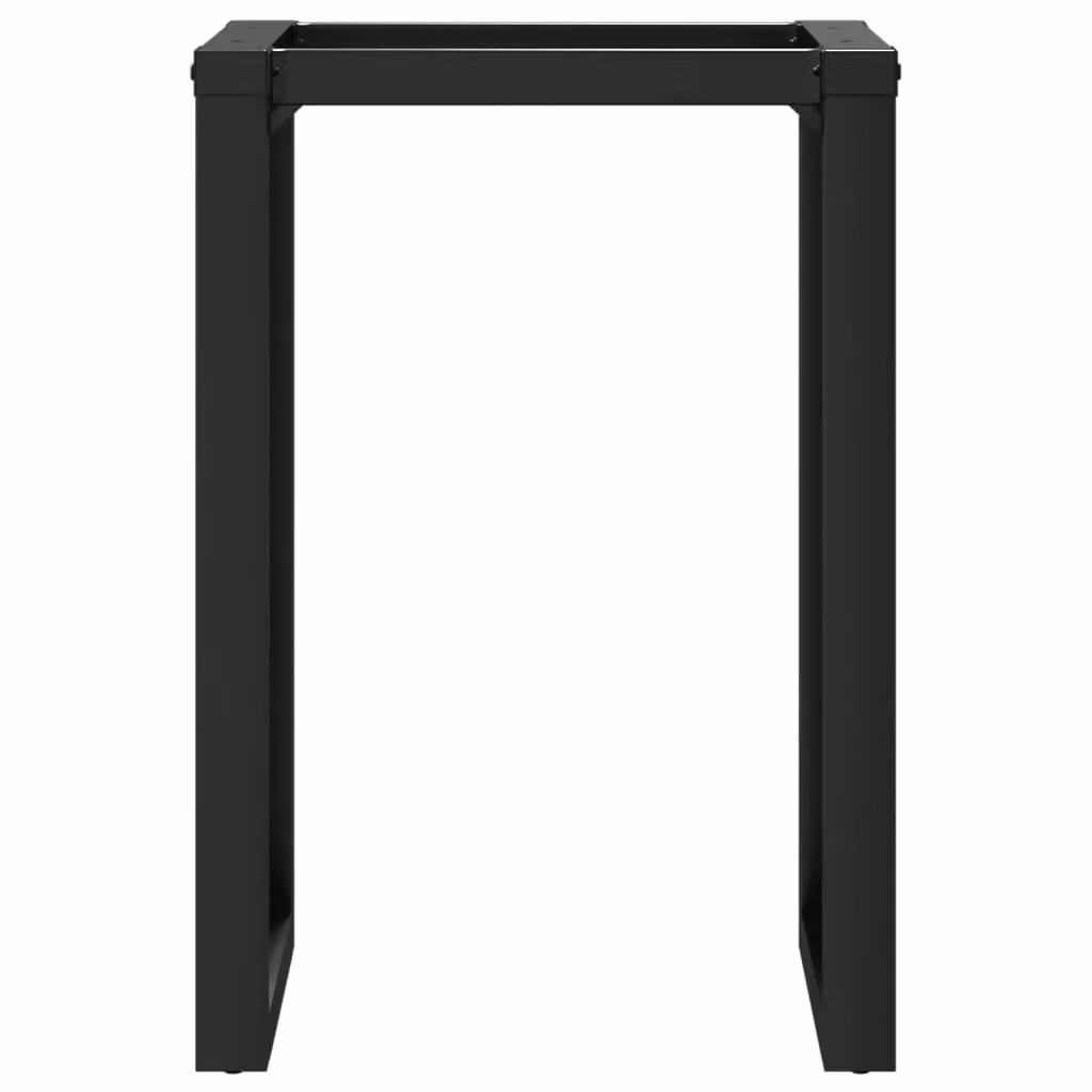 Berkfield Home O-Frame Dining Table Legs in Matt Black Steel, W/D/H: 60 x 40 x 73 cm – 2
