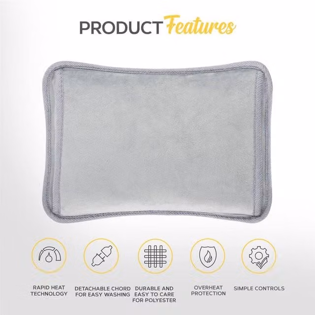 MONHOUSE Rechargeable Electric Hot Water Bottle and Waist Belt Heat Pad in Grey – 1