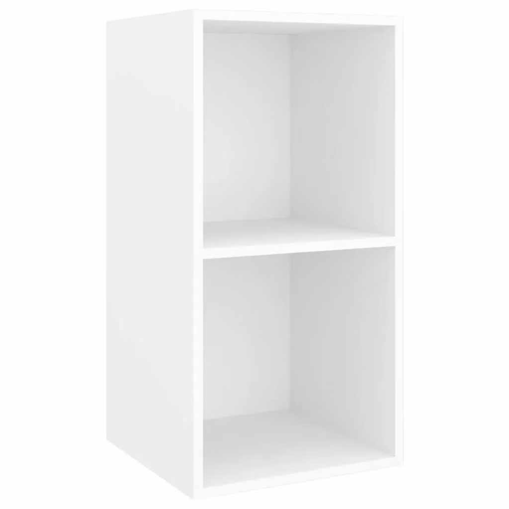 Berkfield Home Wall-mounted TV Cabinet in White, W/D/H: 37 x 37 x 72 cm – 2