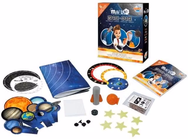 Buki Mini Lab Space Astronomy and Vehicles Set in Blue