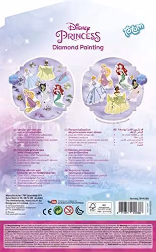 Totum Disney Princess Diamond Painting Set in Pink and Multicolour – 4