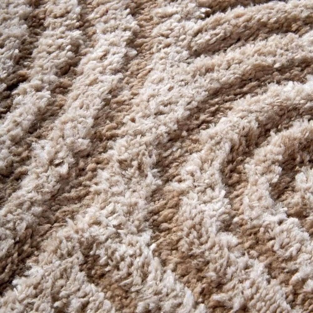 Elle Decoration Chappe High Pile Shaggy Rug, Beige, W: 80 cm, D: 120 cm – 3