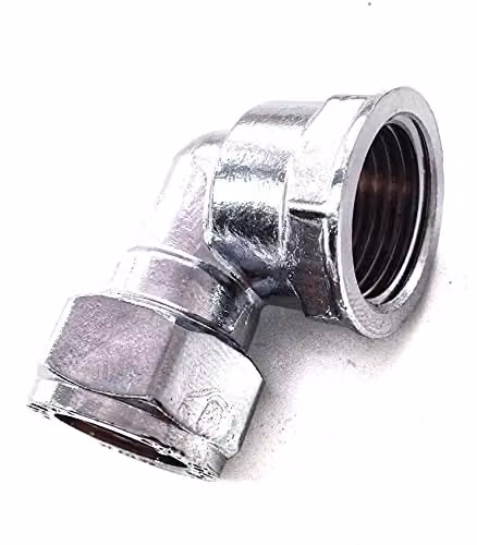 Primaflow 1/2 inch Female Chrome Elbow, Silver