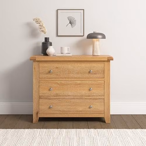 Seconique Windsor 3 Drawer Chest in Oak