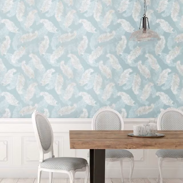 Hoopla Walls Abstract Blue Animal Wallpaper