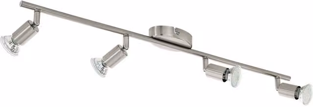Loops 4 Spot Flush Ceiling Light in Satin Nickel with Included GU10 LED Bulbs