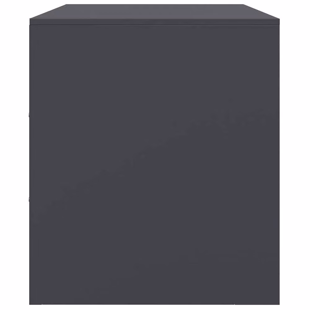 Berkfield Home Set of 2 Anthracite Steel TV Cabinets in Dark Grey, W/D/H: 67 x 39 x 44 cm – 5