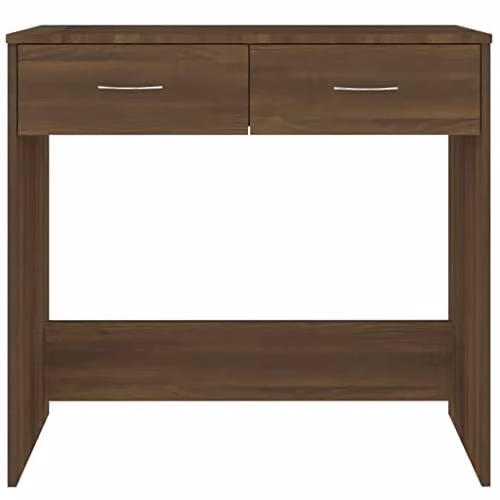 vidaXL Modern Writing Desk in Brown Oak, W/D/H: 80 x 40 x 75 cm – 5