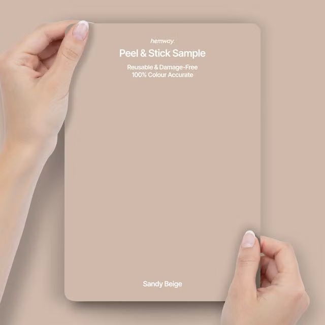 Hemway Interior Paint Sample Peel and Stick Swatch in Sandy Beige