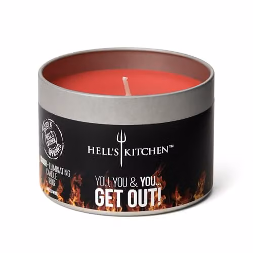 Hell's Kitchen Mulled Wine Scented Metal Tin Candle in Red, 180g – 2