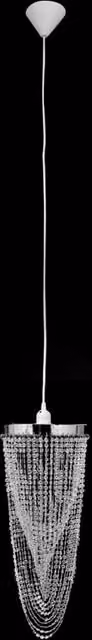 Berkfield Home Pendant Chandelier in Transparent and Chrome, W/D/H: 22 x 22 x 58 cm