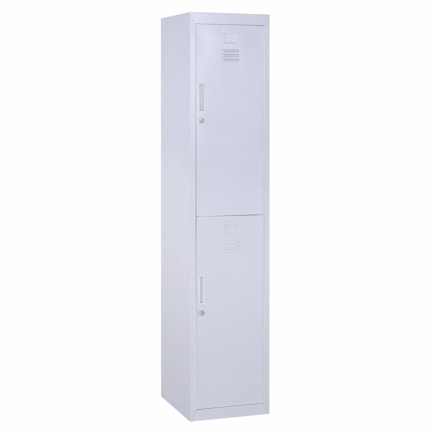 HOMCOM VINSETTO Grey Metal Office Storage Cabinet with Adjustable Shelves and Lock, H 180 x W 38 cm – 2