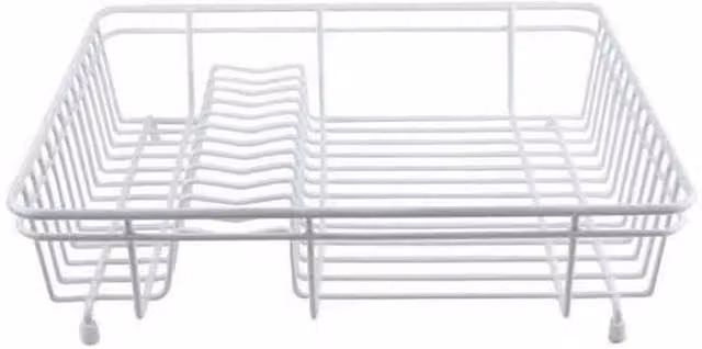Hinsinc Compact White Coated Steel Dish Drainer – 1
