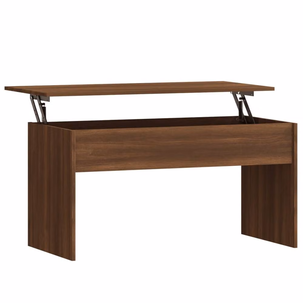 Berkfield Home Modern Brown Oak Coffee Table with Lift Mechanism, W: 102 cm, D: 50.5 cm, H: 52.5 cm – 2