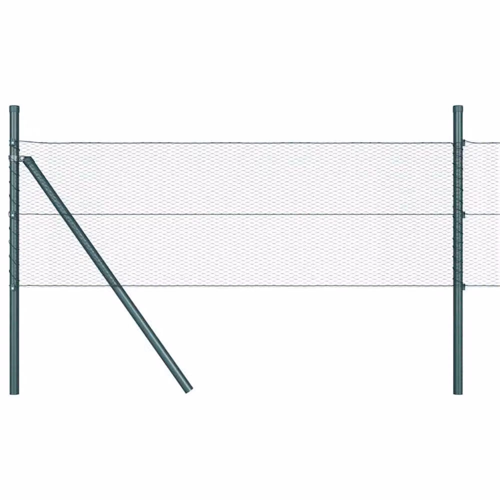 Berkfield Home Green Steel Hexagon Fence, W: 0.5 m, L: 10 m – 5