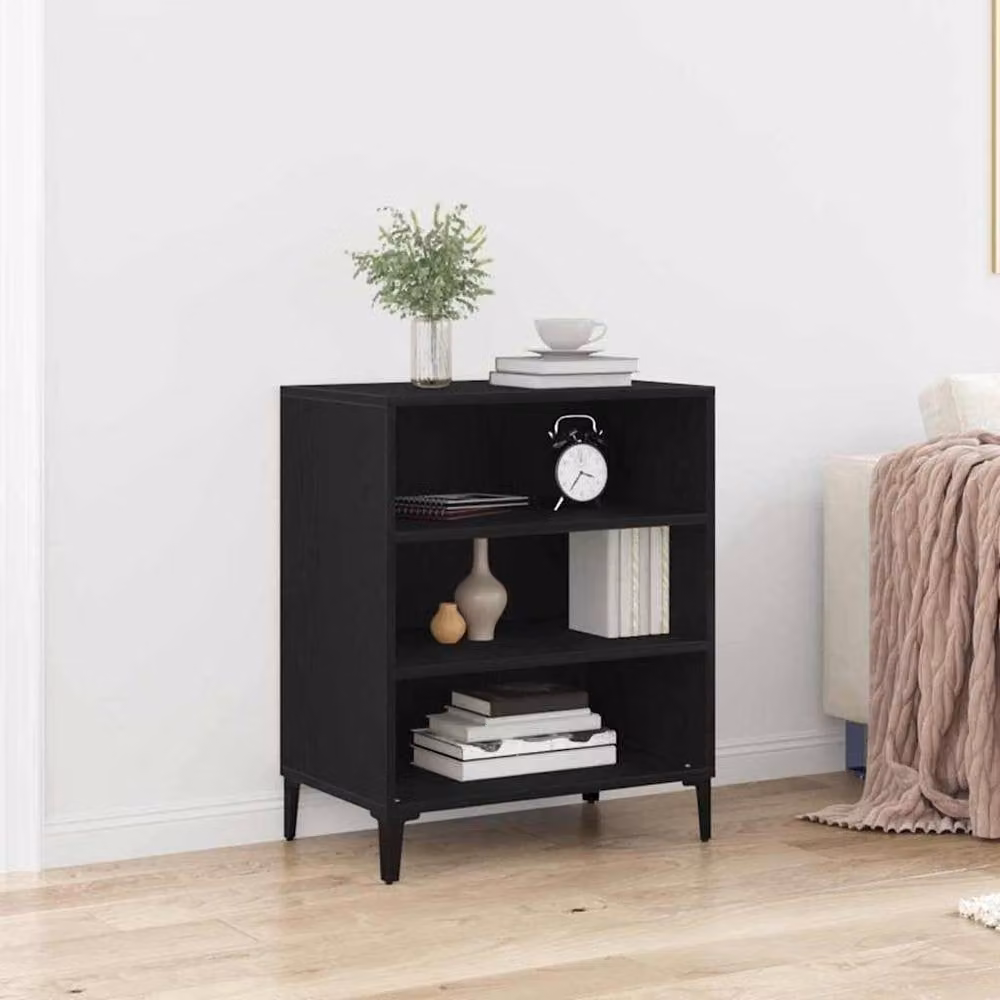 Berkfield Home Black Oak Sideboard, W/D/H: 57 x 35 x 70 cm – 1