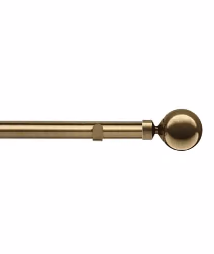 New Edge Blinds Fixed Metal Eyelet Curtain Pole Set in Bronze