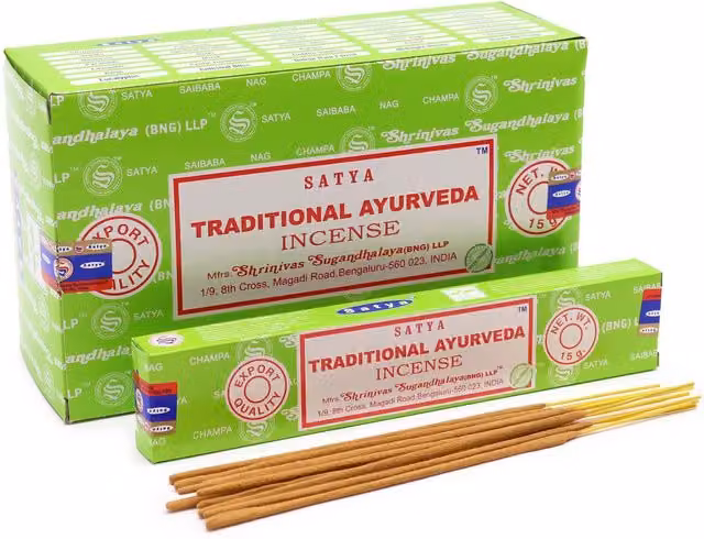 Satya Tr. Ayurveda Incense Sticks, Green