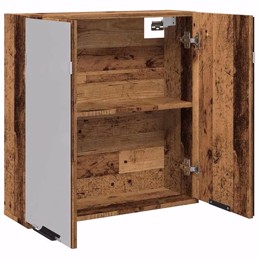 Berkfield Home Modern Bathroom Mirror Cabinet in Brown, W/D/H: 64 x 20 x 66.5 cm – 3