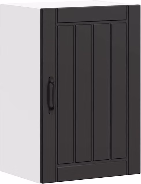 Berkfield Home Lucca Black Wall Mounted Kitchen Cabinet with Glass Doors – 1