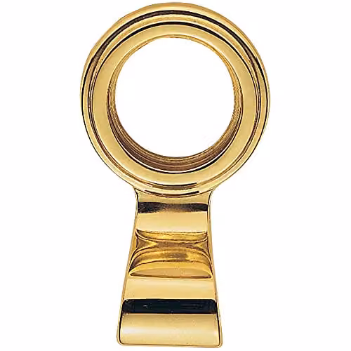 Loops Large Cylinder Latch Pull Night Latch Door Handle in Polished Brass Gold W/D/H: 76 x 45 mm