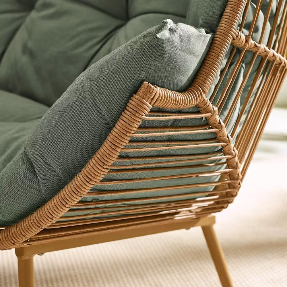 FurnitureboxUK Egg Outdoor Garden Double Chair in Green – 2