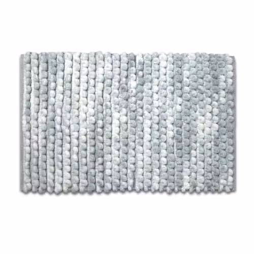 Allure Bath Fashions Marl Chunky Bobble Non Slip Bath Mat, Grey, W: 80 cm, D: 50 cm