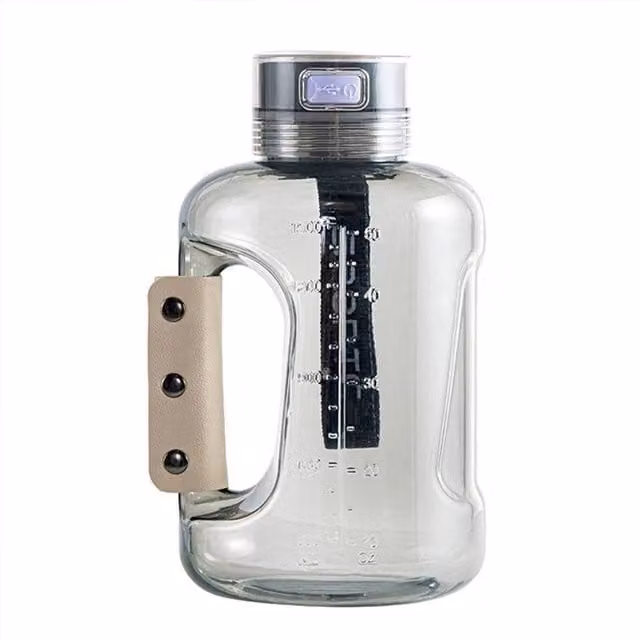 NESTLUNE Hydrogen Rich Water Generator Bottle, 1.5 l, Grey and Transparent