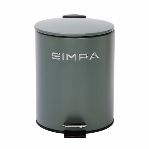 Simpa 5L Slim Soft-Closing Pedal Dustbin in Green – 1