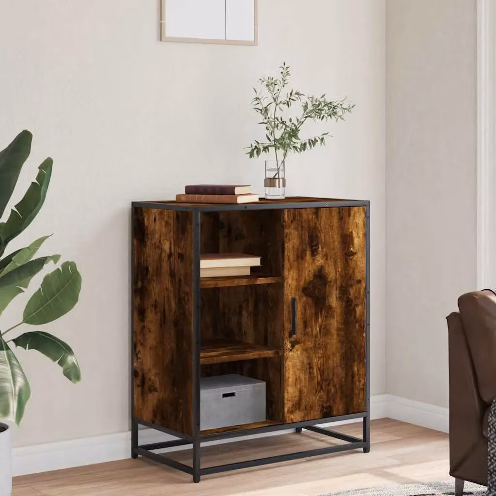 Berkfield Home Smoked Oak Sideboard in Brown, W/D/H: 62 x 35 x 76 cm – 3