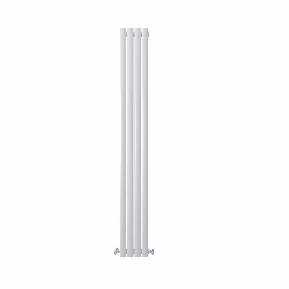 Banyetti Orva White Vertical Single Oval Column Towel Rail, H 180 cm x W 23.6 cm – 2