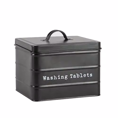Harbour Housewares Washing Tablet Storage Container in Black – 1