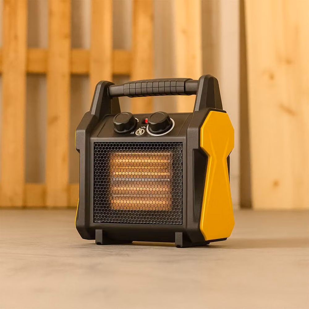 TCP 2kW Tough and Compact Industrial Design Portable Fan Heater in Black – 2