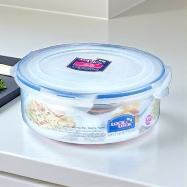 LocknLock Airtight Round Food Storage Container, 1.6 l, Transparent