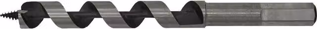 Loops Silver Hardened Auger Wood Drill Bit with Hexagonal Shank, Diameter: 14 mm, Length: 155 mm – 1