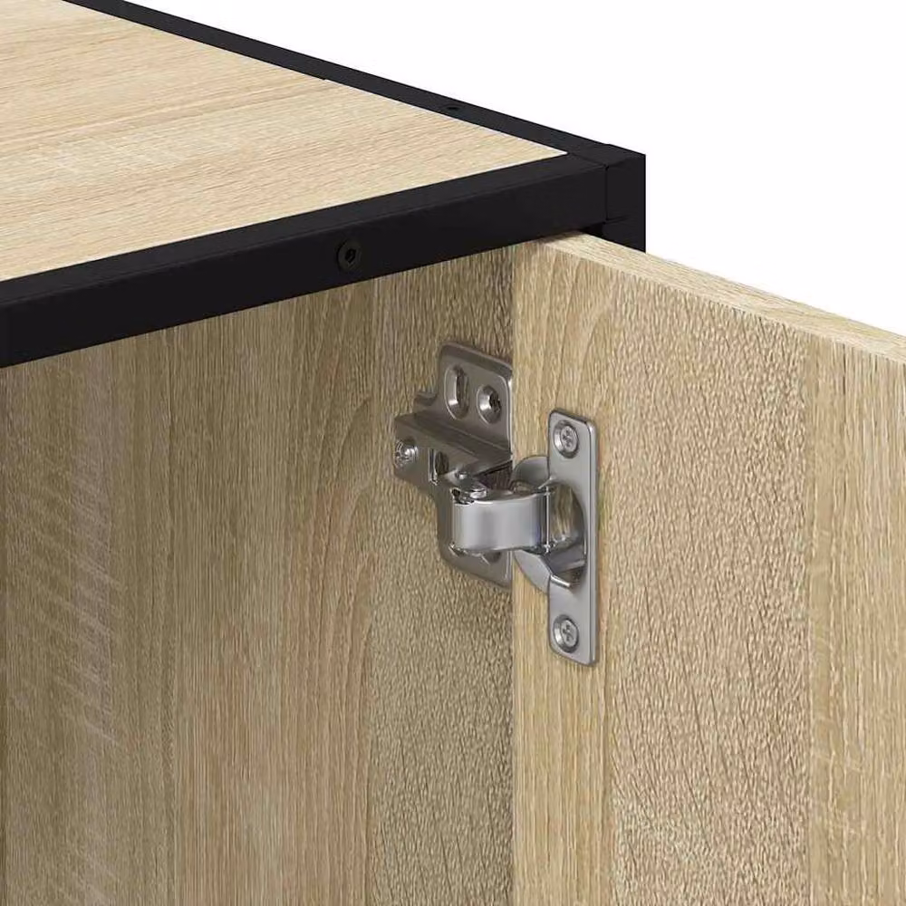 Berkfield Home Freestanding Bathroom Sink Cabinet in Sonoma Oak Beige, W/D/H: 90 x 33 x 60 cm – 4