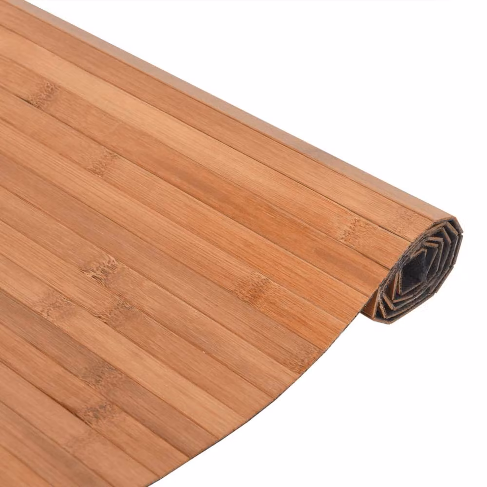 Berkfield Home Nature Rectangular Bamboo Rug in Brown, W: 70 cm, L: 500 cm – 2