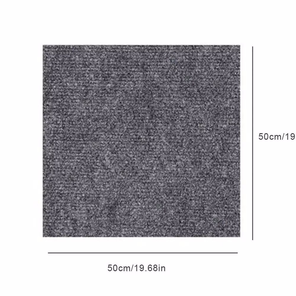 Kelvenix 20 Pack DIY Self Adhesive Carpet Tiles in Grey, W/D/H: 50 x 50 x 0.5 cm – 2