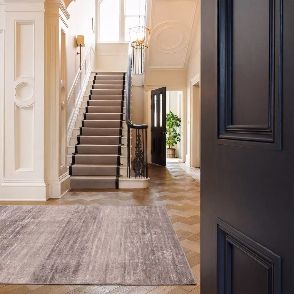 Kukoon Abstract Tonal Machine Washable Soft Pile Area Rug in Beige, W: 200 cm, D: 290 cm – 1