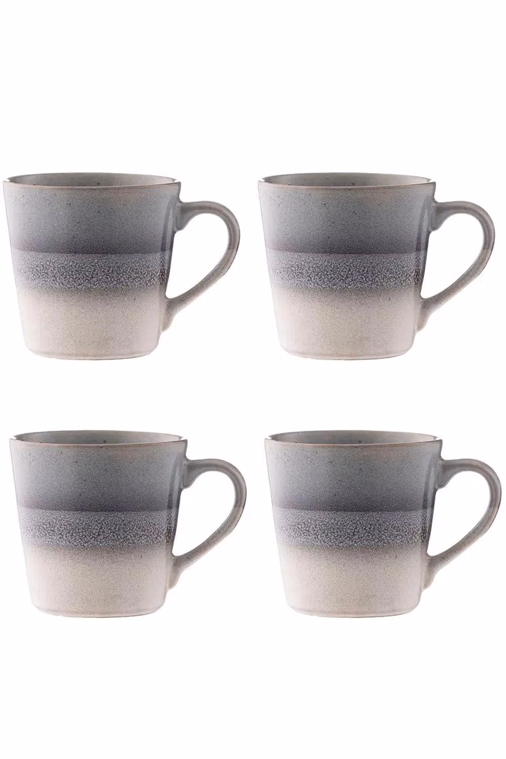 Mason Cash Set of 4 Reactive Fade Stoneware Mugs, Grey, 400ml per mug – 3