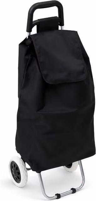 Oypla 2 Wheel Folding Shopping Trolley Bag in Black – 1