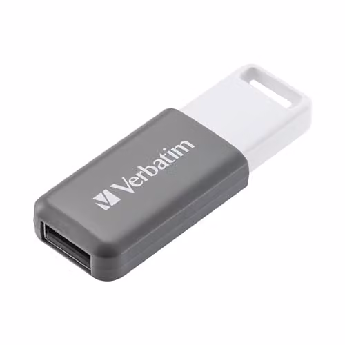 Verbatim DataBar USB Stick Compact Flash Drive, 128GB, Grey
