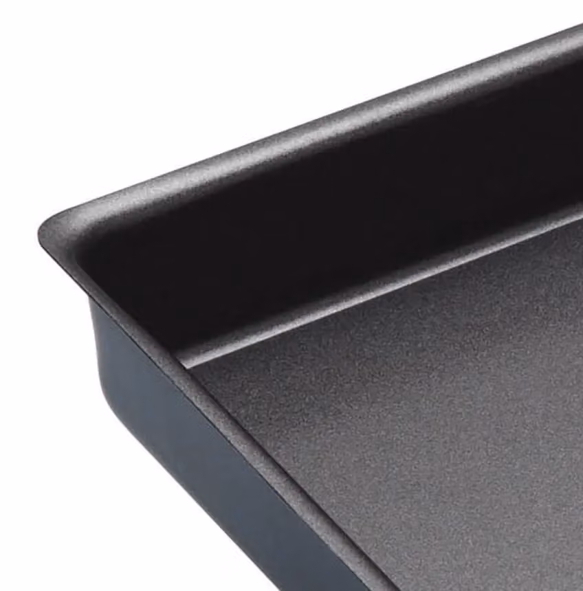 MasterClass Non-Stick Square Carbon Steel Cake Tin, Grey, 20 cm – 6